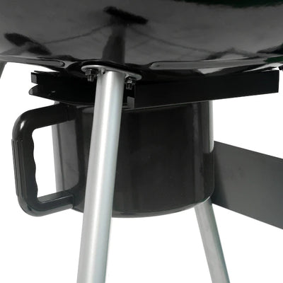 Trolley Charcoal Kettle BBQ Grill with Storage Basket – 22.5" Outdoor Barbecue