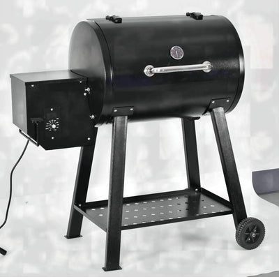 Backyard Deluxe Barrel Electric Wood Pellet Smoker Grill – Outdoor BBQ