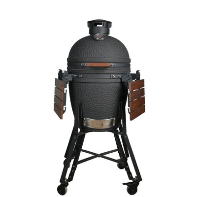 Auplex 18" Ceramic Kamado BBQ Grill – Frosted Glaze Charcoal Barbecue for Outdoor Cooking, Camping & Backyard