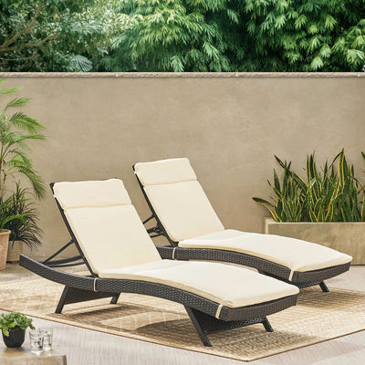 Salem Outdoor Cushion Set for Chaise Lounge - Cushions only (Set of 2)  - 79.25"L x 27.50"W x 1.50"H