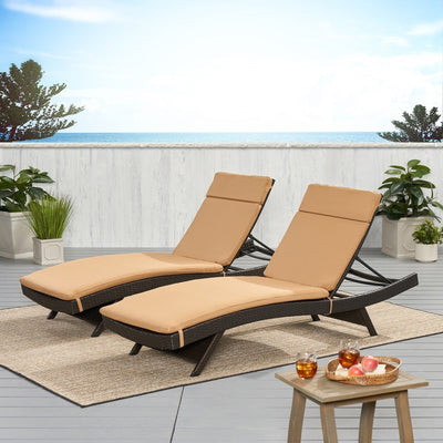 Salem Outdoor Cushion Set for Chaise Lounge - Cushions only (Set of 2)  - 79.25"L x 27.50"W x 1.50"H